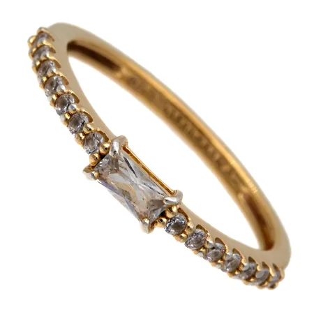 Kivisormus, koko 18½, kullattu 925br,  Paino: 1,8 g