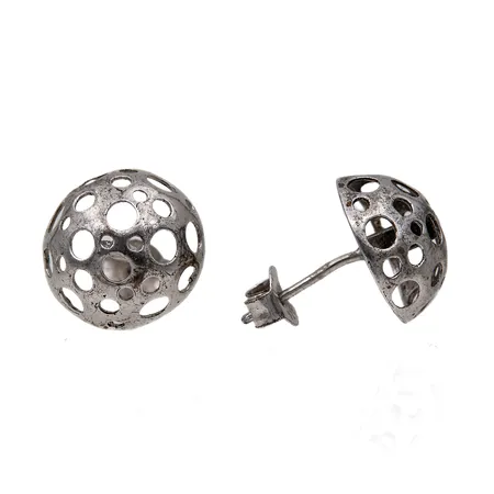 Korvakorut, design Liisa Vitali, Ø12mm, rasia, 925, Paino: 1,3 g