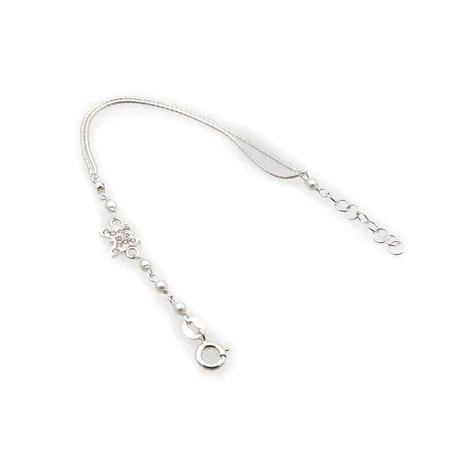 Rannekoru kivillä, pituus 140-160mm, Kultajousi Oy, 925br, Paino: 2 g