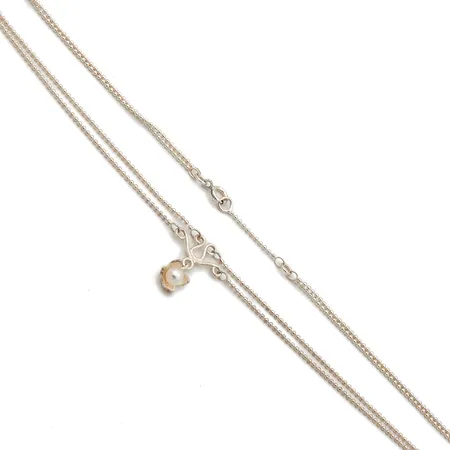 Helmikaulakoru, Kalevala, Lumpeenkukka, pituus 42/45cm, 925br, Paino: 8 g