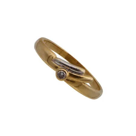 Timanttisormus 0.02ct, koko 18¼, 750,  Paino: 2,5 g