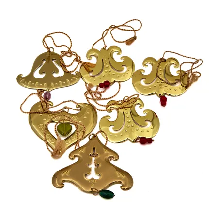 Kuusi joulukoristetta, Kalevala, vuosilta 2005,2007,2008 ja 2012 pronssia, 