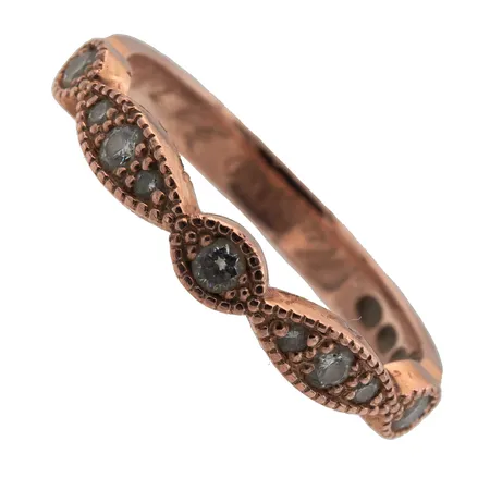 Timanttisormus 5xn.0.03ct 4xn.0.01ct, kaiverrettu, koko 16¾, 585, Paino: 2,5 g