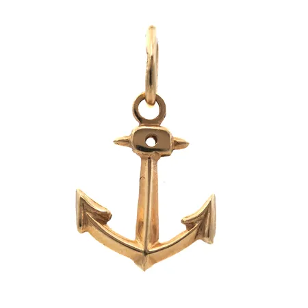 Ankkuri-riipus, korkeus 19mm, 585, Paino: 0,4 g