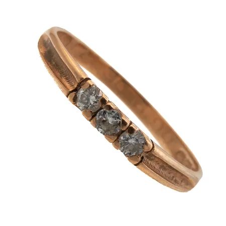 Timanttisormus 3xn.0.03ct, kaiverrettu, koko 15¼, 750, Paino: 1,2 g