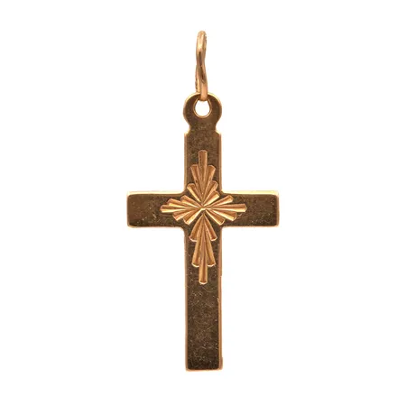 Ristiriipus, kaiverrettu, korkeus 25mm, 585,  Paino: 0,5 g