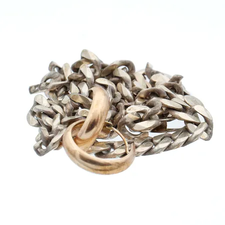 Vialliset korvarenkaat ja kaulaketju, 830-925,  Paino: 32,6 g