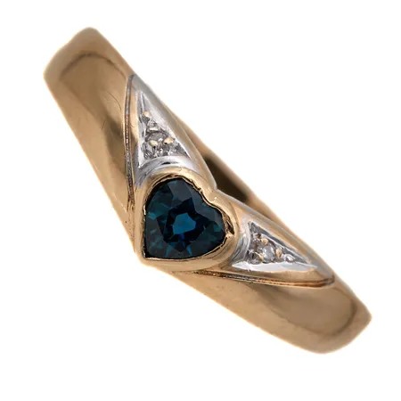 Timanttisormus 2xn.0.005ct, koko 18¼, 585br, Paino: 2,4 g