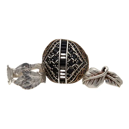 Hopea sormuksia, osa viallisia, 813-925br, Paino: 15,2 g