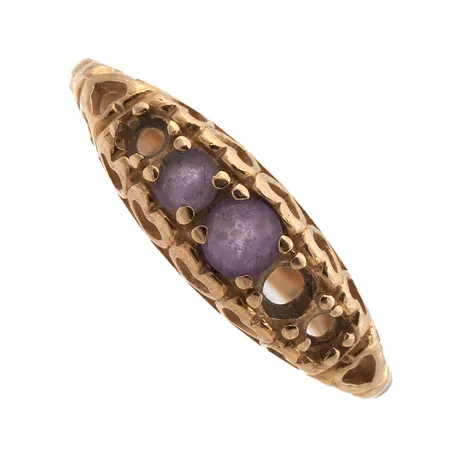 Viallinen kivisormus, 375br,  Paino: 2,5 g