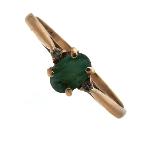 Kivisormus timanteilla 2xn.0.005ct, koko 17¼, 375br, Paino: 1,2 g