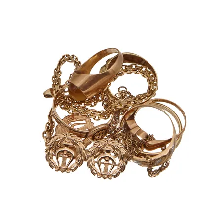 Kultakoruja, osa viallisa, 585br,  Paino: 31,9 g