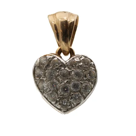 Sydänriipus kivillä, korkeus 18mm, 585br, Paino: 2 g