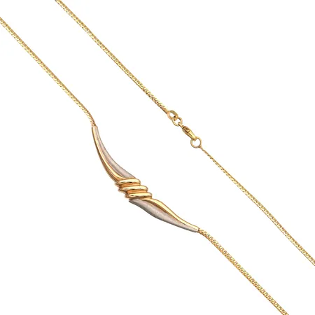 Kaulakoru, pituus 42cm, leveys 2-8mm, 585, Paino: 7,2 g