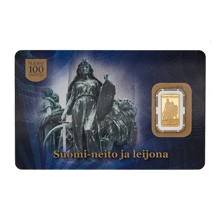 Kultaharkko, Lipunkantaja, 2018, rasia ja kortti, 999, Paino: 2,5 g