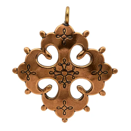 Riipus, Kalevala, Raja-Karjalan ristiriipus, riipuksen korkeus 40mm, pronssia