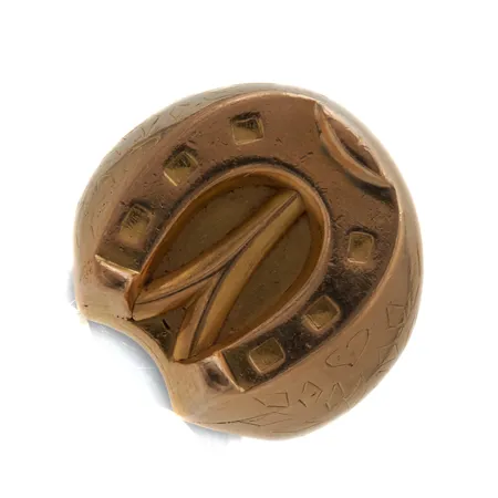 Hevosenkenkäsormus, koko 21, kaiverrettu, 750, Paino: 58,5 g