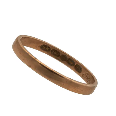 Sileä sormus, kaiverrettu, koko 21, 750, Paino: 2,9 g