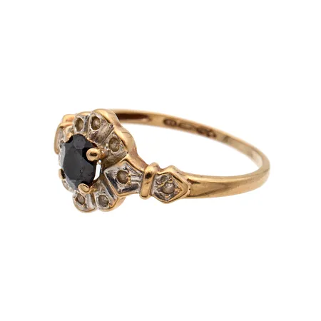 Viallinen kivisormus, 585br, Paino: 1,9 g