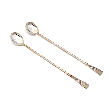 Kaksi cocktail-lusikkaa, Tähkä, 175mm, Tillander, 830, Paino: 30,8 g