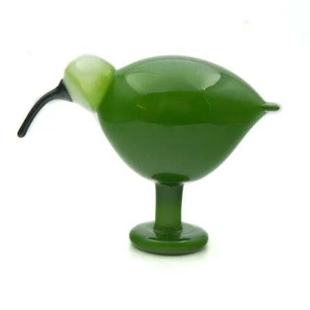 Lasilintu Iittala, Ibis, vihreä, signeeraus O.Toikka Iittala, koko 205x165mm, uudenveroinen, laatikko, Ei lähetetä