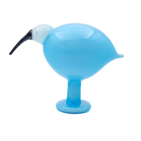 Lasilintu Iittala, Ibis,  taivaansininen, koko 205x165mm, signeeraus O. Toikka Iittala, uudenveroinen, laatikko, Ei lähetetä