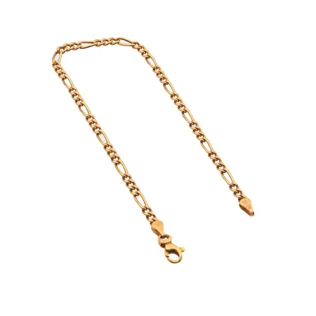 Figaro-ranneketju, pituus 180mm, leveys 2mm, Kultajousi Oy, 585, Paino: 1,9 g