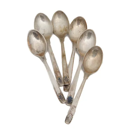 Kuusi kahvilusikkaa, 110mm, 813,  Paino: 74,8 g