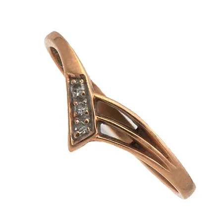 Timanttisormus 3xn.0.005ct, koko 17½, 585, Paino: 1,4 g