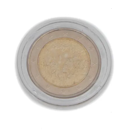 2 euron kolikko, Ihmisoikeuksien julistuksen 60 juhlavuosi, 2008, nimellisarvo 2 euroa. 