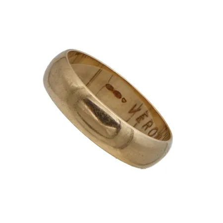 Sileä sormus, kaiverrettu, koko 21, 585,  Paino: 5,2 g