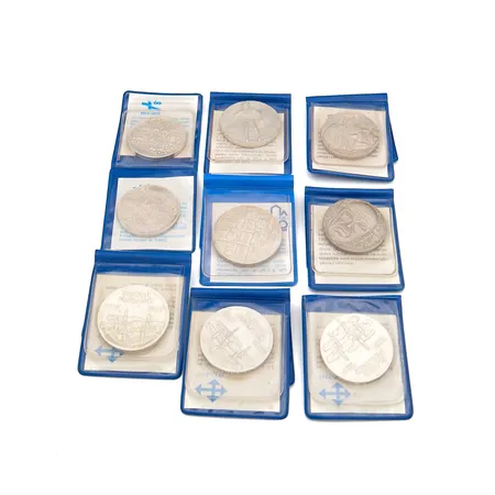 Yhdeksän juhlarahaa, 500-900, Paino: 215,7 g