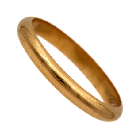 Sileä sormus, kaiverrettu, koko 19¾, ei leimaa, 750, Paino: 3,2 g