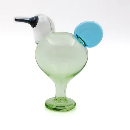 Lasilintu Iittala, "Sulo", omenanvihreä, signeeraus O.Toikka Iittala 201/2000, koko 160x180mm, uudenveroinen, laatikko, Ei lähetetä