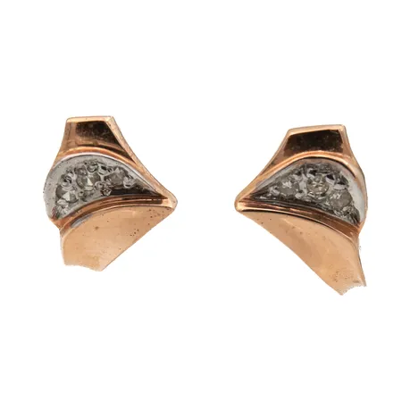 Timanttikorvakorut 6xn.0.005ct, korkeus 14mm, taustat puuttuvat, 585, Paino: 1,9 g