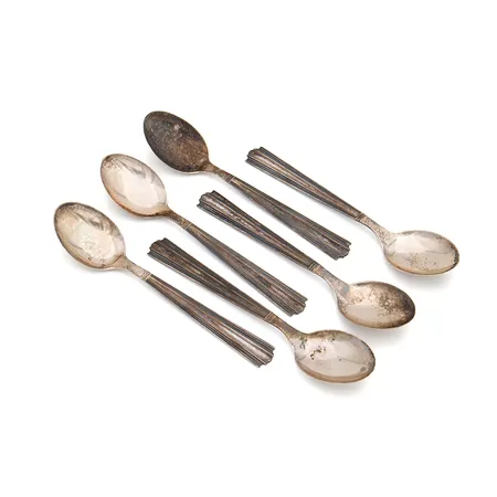 Kuusi kahvilusikkaa, Margit, pituus 116mm, 916, Paino: 70,6 g