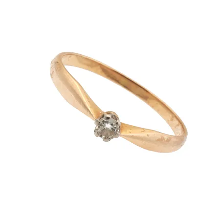 Timanttisormus 1xn.0.09ct, koko 18½, 750, Paino: 2 g