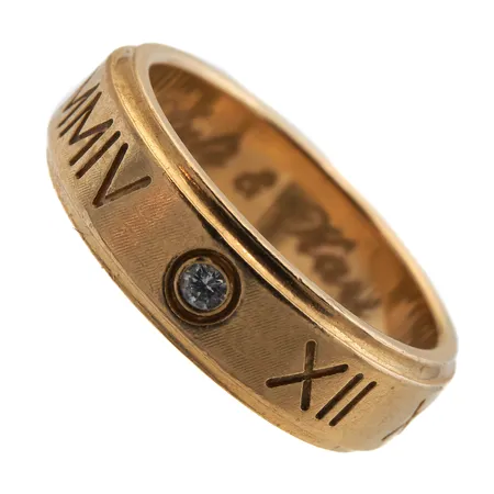 Timanttisormus 1xn.0.03ct Kalevala, Millenium, koko 17½, kaiverrettu, 750, Paino: 8,7 g