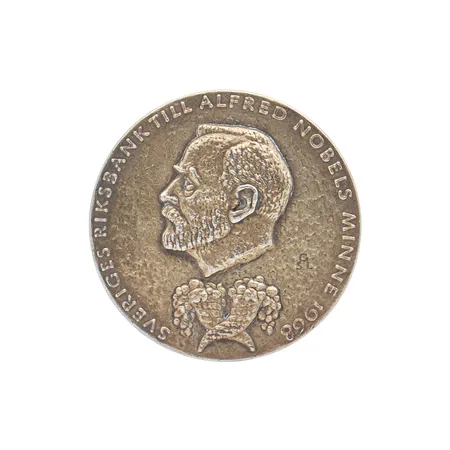 Hopeamitali Ruotsi, Kungliga Vetenskapsakademien, Ø 26mm, tekijänleima MV, vuodelta 1982, 925,  Paino: 12,6 g