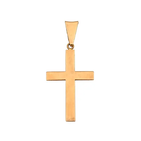 Risti-riipus, korkeus 35mm, leveys 15mm, käytön jälkiä, 585, Paino: 1,4 g