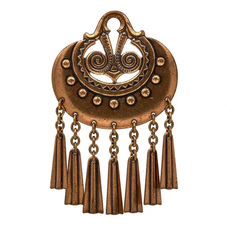 Rintakoru, Kalevala, Kuutar, korkeus 77mm ja leveys 50mm, pronssia