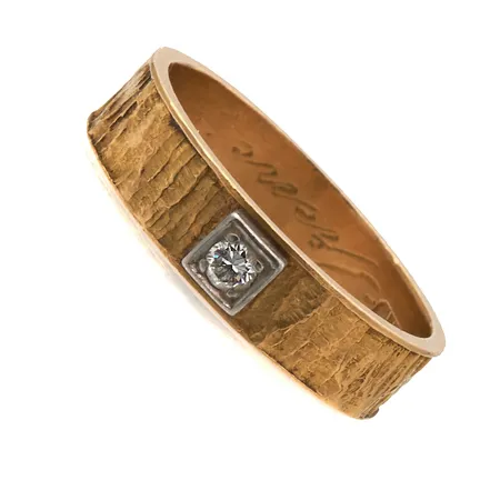 Timanttisormus 1xn0.06ct, Lapponia, kaiverrettu, koko 16¾, 750, Paino: 3,6 g