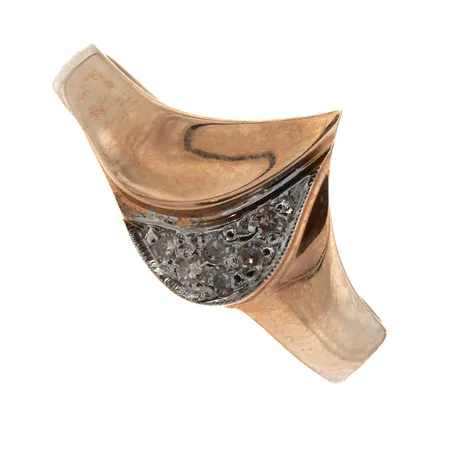 Timanttisormus 6xn.0.005ct, koko 17½, 585, Paino: 3 g