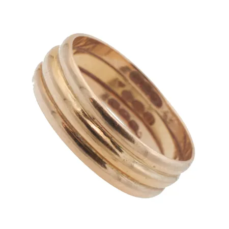 Sileä sormus, keskimmäinen osa 750 kultaa, koko 17¼, 585, Paino: 3,5 g