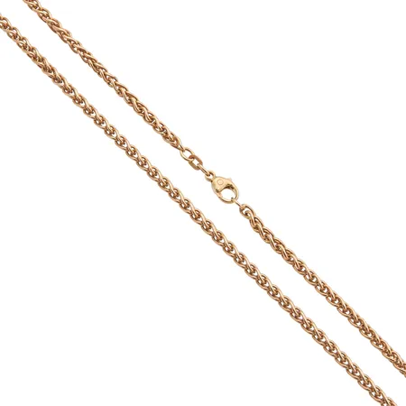 Wheat-kaulaketju, pituus 43cm, leveys 3mm, 585, Paino: 7,6 g