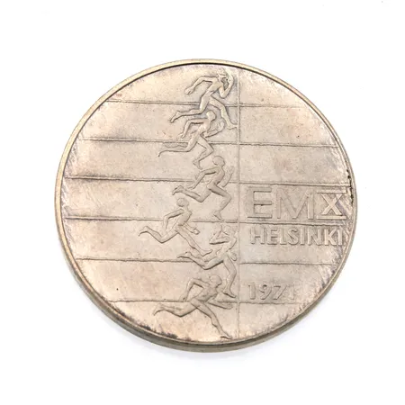Juhlaraha, Suomi 1971 EMX Helsinki, nimellisarvo 10mk, 500, Paino: 24,2 g