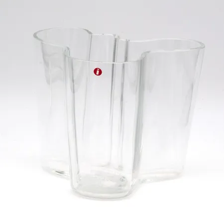 Aalto-maljakko Iittala, kirkas, 120mm, kaiverrus pohjassa
