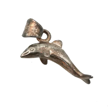 Delfiini-riipus, korkeus 20, Kultajousi Oy, 925, Paino: 1,5 g