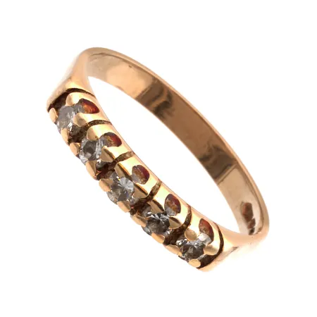 Timanttisormus 5xn.0.08ct, koko 18¼, leveys 3mm, 585,  Paino: 3,2 g