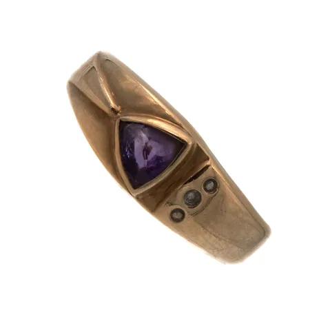 Kivisormus timantilla 1xn.0.005ct, koko 17½, 585br, Paino: 1,7 g